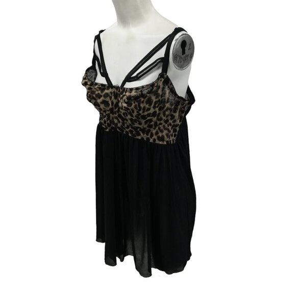 Torrid Leopard Print Underwire Sheer Nightie Negligee Size 2 Lingerie Strappy - Picture 9 of 16